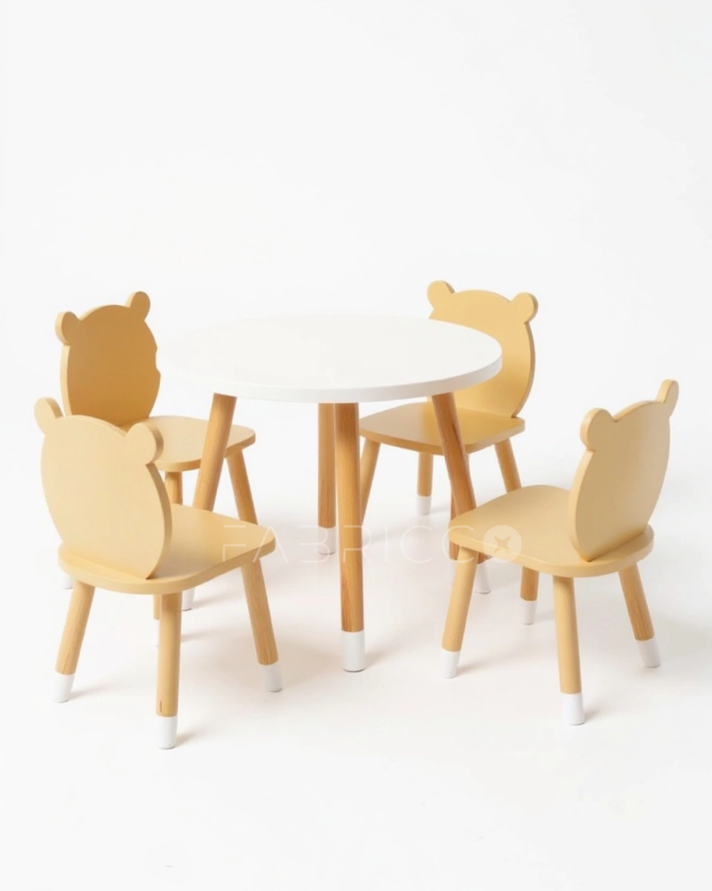 Set de Mesa blanca circular y 4 sillas - Image 2